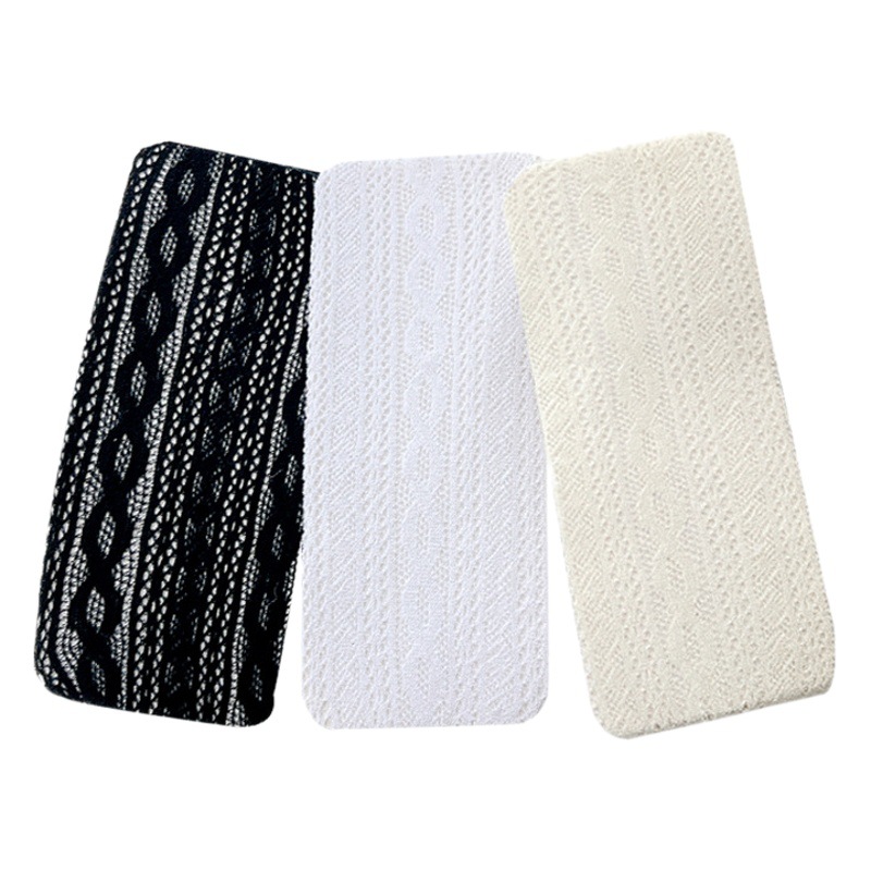 Medias negras delgadas de verano de Lolita Twist Striped retro calcetines de red puros calcetines blancos sobre la rodilla de las mujeres