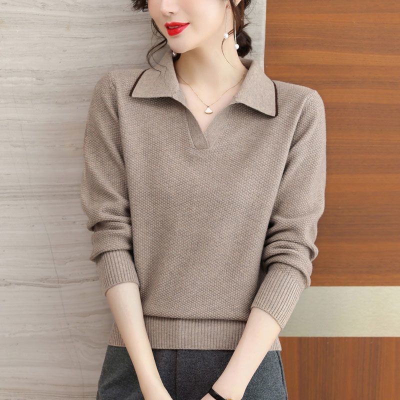 Short Sweater for Women, Autumn 2025, Loose and Stylish Long-Sleeved Top, Knitted Base Shirt Short Sweater for Women, Autumn 2025, Loose and Stylish Long-Sleeved Top, Knitted Base Shirt