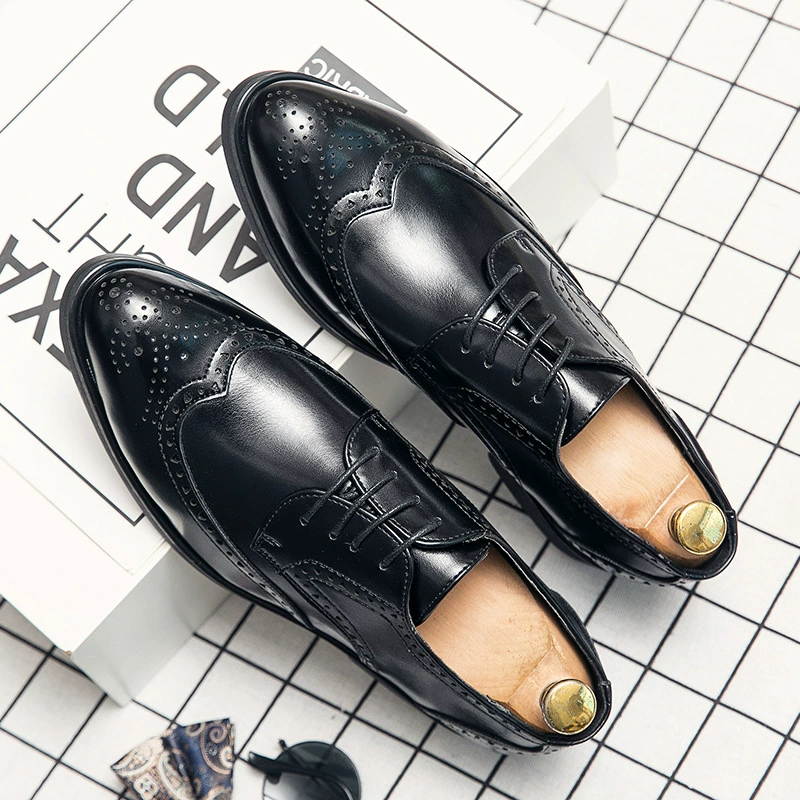 Внешняя торговля больших размеров Мужская резная кожаная обувь броги 37-48 размеров Весенняя и осенняя деловая официальная одежда Кожаная обувь британского стилиста