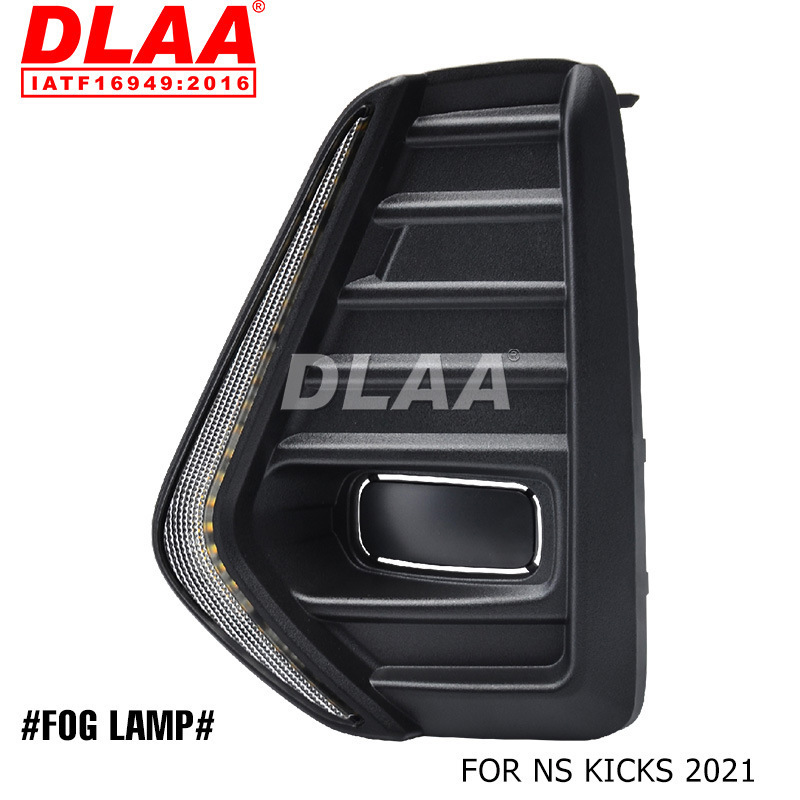 Aplicable a Nissan 2021 JINK / KICKS conjunto de lámpara de niebla diaria delantera LED de modificación de dirección de doble función