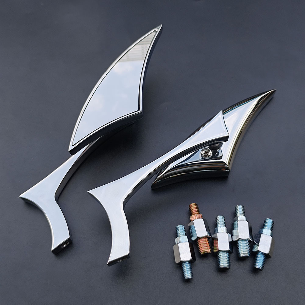 Motorcycle rearview mirror, modified sports car rearview mirror, triangular Harley retro modified off-road rearview mirror