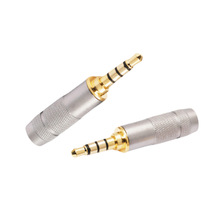 全铜3.5mm四极耳机插头3.5立体插头3.5mm音频插头3.5四节3.5插头