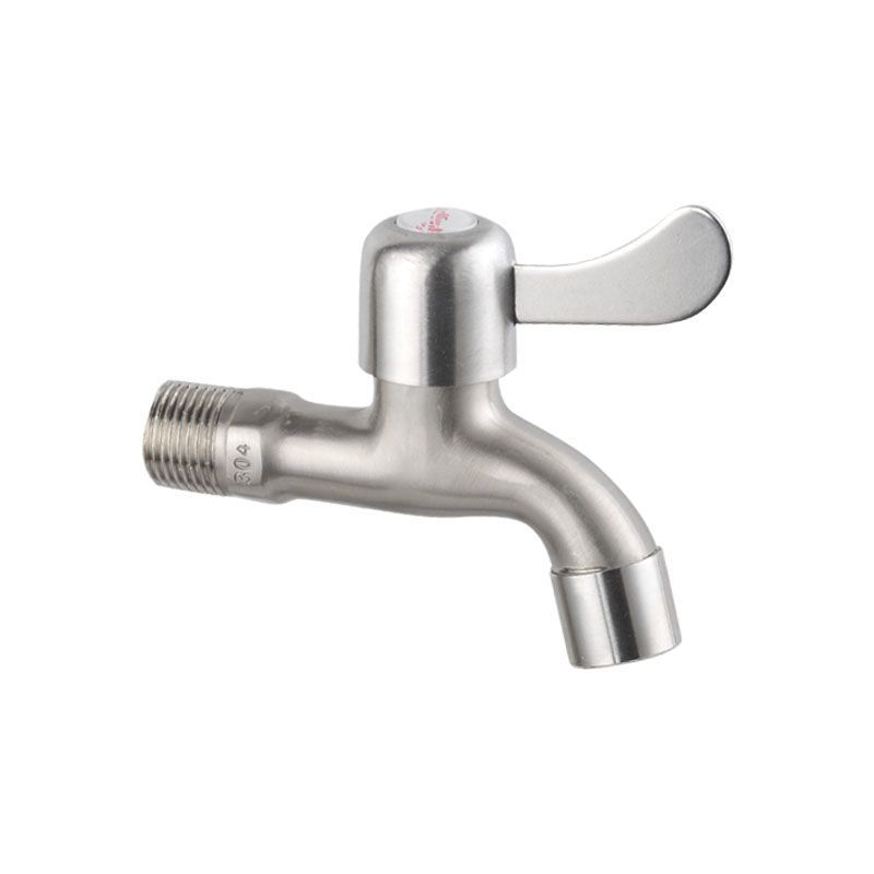 Grifo de lavadora de doble uso de acero inoxidable, piscina de trapeador a prueba de salpicaduras, boquilla de agua alargada, grifo de apertura rápida, planta de agua