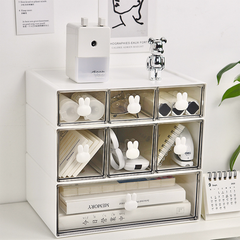 Caja de almacenamiento de papelería escritorio estudiantes de escritorio insdog Gabinete de bolígrafo tipo cajón de oficina cinta adhesiva para el cabello almacenamiento de escombros