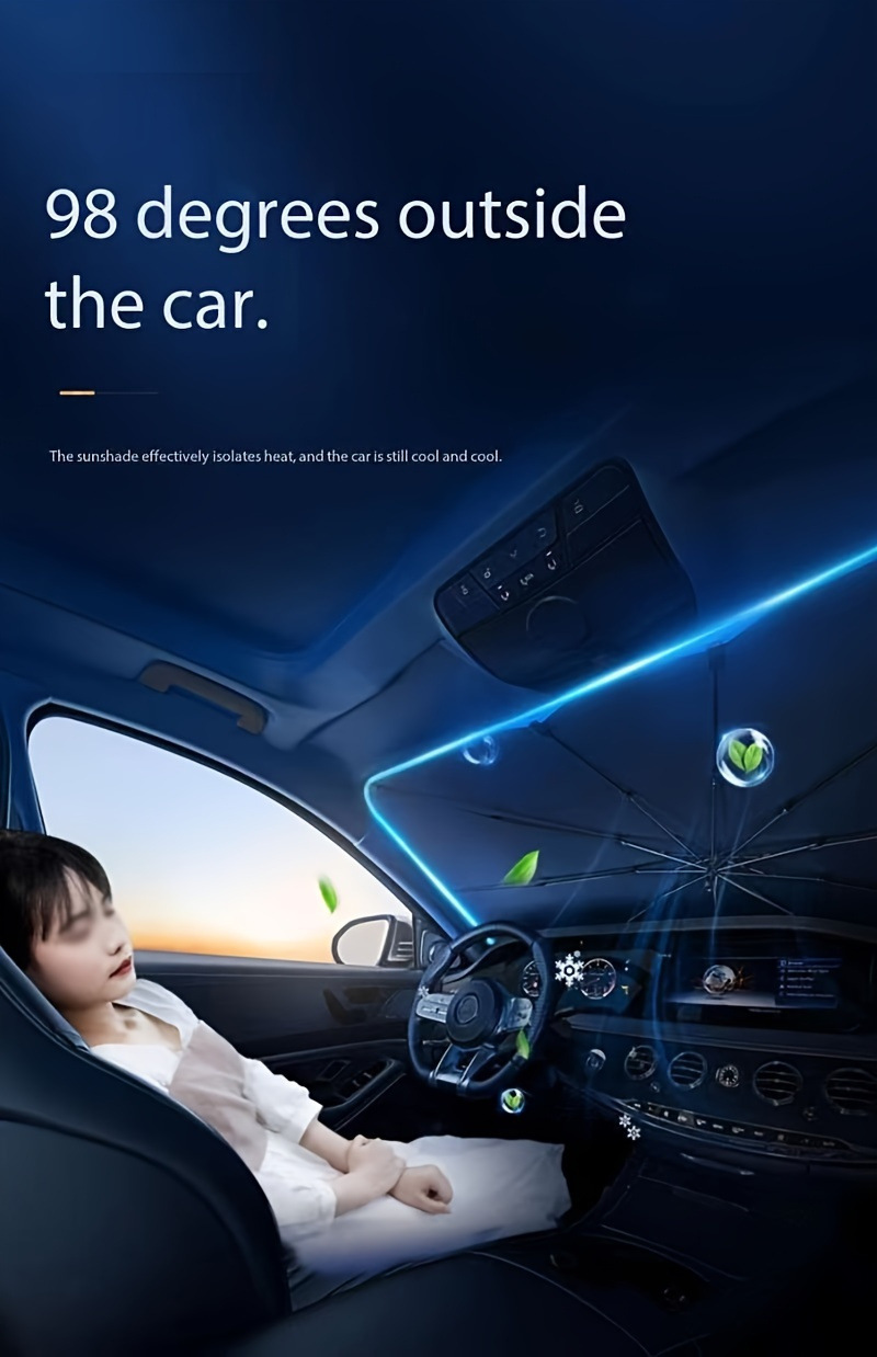 Summer Car Sunshade Pull-Tab Convenient Car-Mounted Front Sunshade Sun Protection and Heat Insulation Car Sunshade Curtain Wholesale