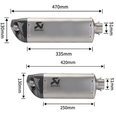 imitation carbon fiber oblique – Motorcycle exhaust pipe