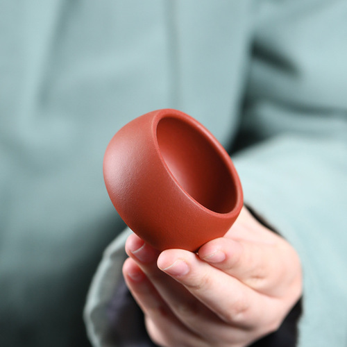Yixing zisha teacup, plain small cup, Kung Fu zisha cup, natural ore handmade small teacup, host cup, wholesale