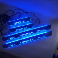 4 шт. подходят для динамических накладок на порог Corolla COROLLA со светодиодной подсветкой и педалями приветствия