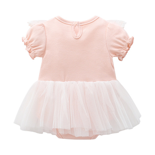 Baby girl summer new dress for girls, baby onesie with diaper cover, princess dress for 1-year-old babies, baby chiffon dress
