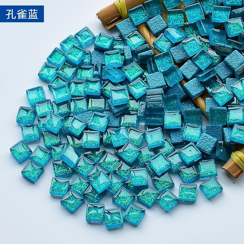 200克diy多元闪粉马赛克集合水晶自由石玻璃儿童手工材料颗粒|undefined