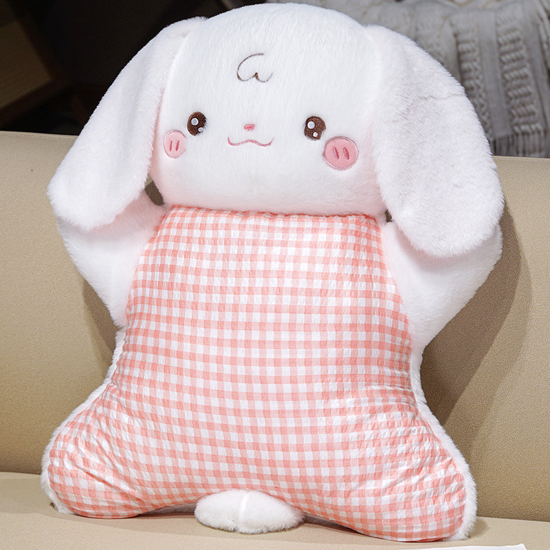 Almohada de Peluche Conejo en Terciopelo Corto Suave para Dormir
