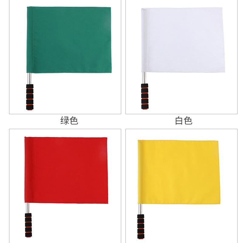Football training referee command flag patrol side flag sports competition signal flag football referee equipment red and white command flag