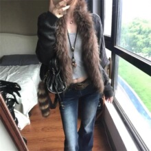 美式纯欲长袖毛毛开衫外套女秋冬季慵懒感宽松显甜辣妹上衣