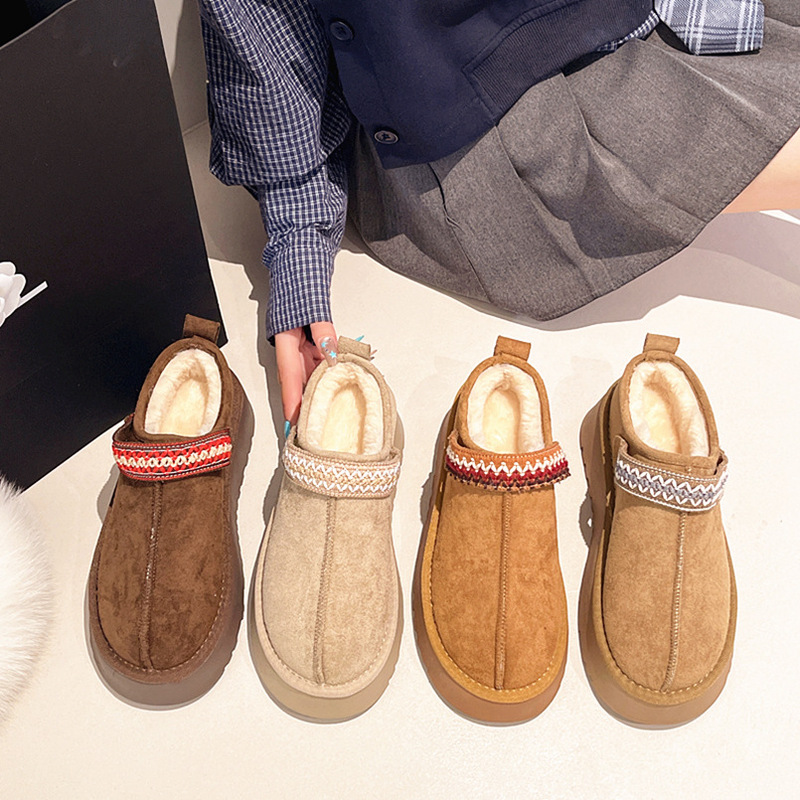 Snow Boots Slippers for Women 2025 Spring and Autum New Korean Style Round Toe Fleece-Lined Toe Thick Sole Lazy Slip-On Warm Shoes Snow Boots Slippers for Women 2025 Spring and Autum New Korean Style Round Toe Fleece-Lined Toe Thick Sole Lazy Slip-On Warm Shoes