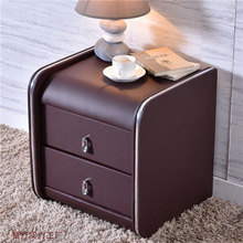 卧室带锁超窄实木欧式整装软质床头柜简约现代轻奢小型柜