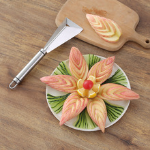 苹果推刀不锈钢水果食品雕刻模具厨房餐厅花式摆盘蔬果分割器