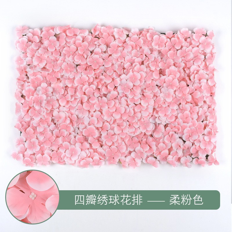 Muro de Flores de Hortensia para Decoración de Bodas, Arreglo Floral, Fondo de Pantalla, Alfombra de Pared, Arreglo Floral Artificial, Muro de Flores Famoso en Internet, Decoración de Bodas al por Mayor