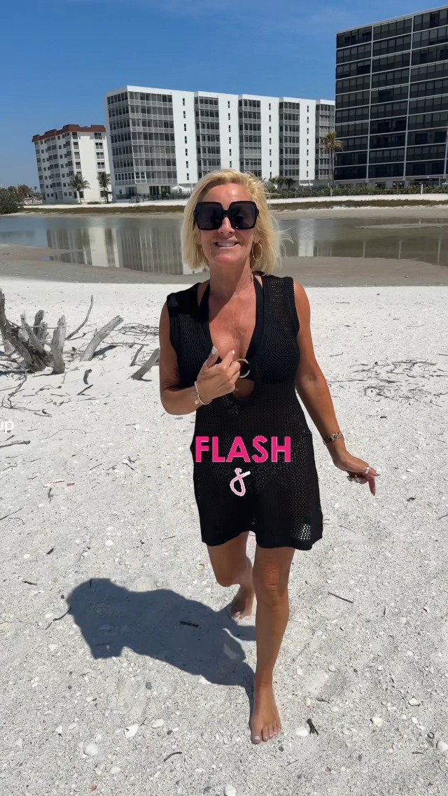 Women's Deep V Neck Beach Cover Up Dress European And American Style Vacation Casual Hollow Out Vest Dress Sexy Summer Swimwear_ecoleips.com