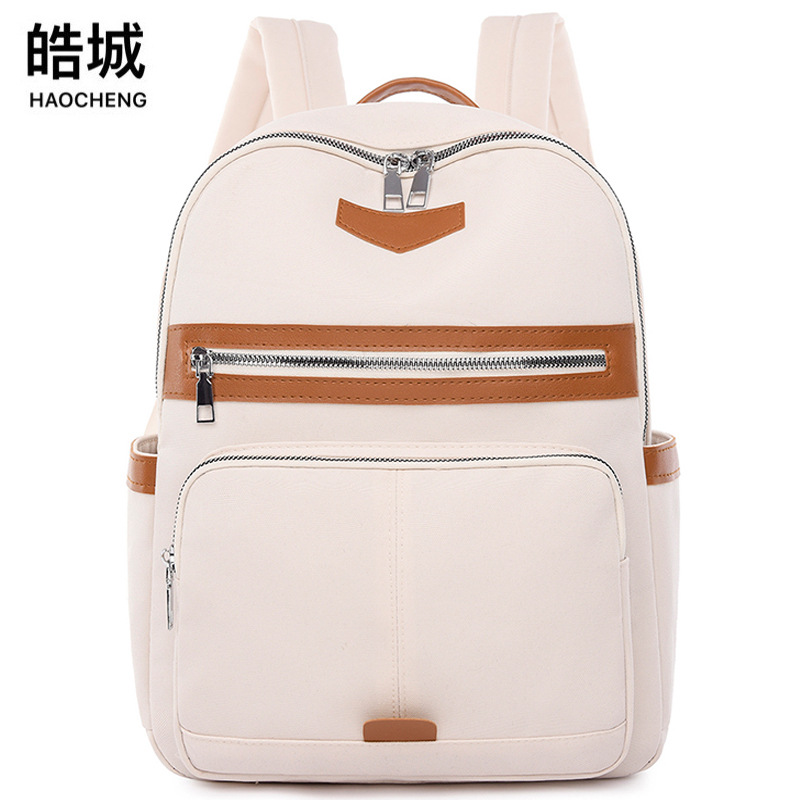 2023 verano nuevo estilo casual damas mochila de tela Oxford moda contraste color gran capacidad mochila de viaje al aire libre al por mayor