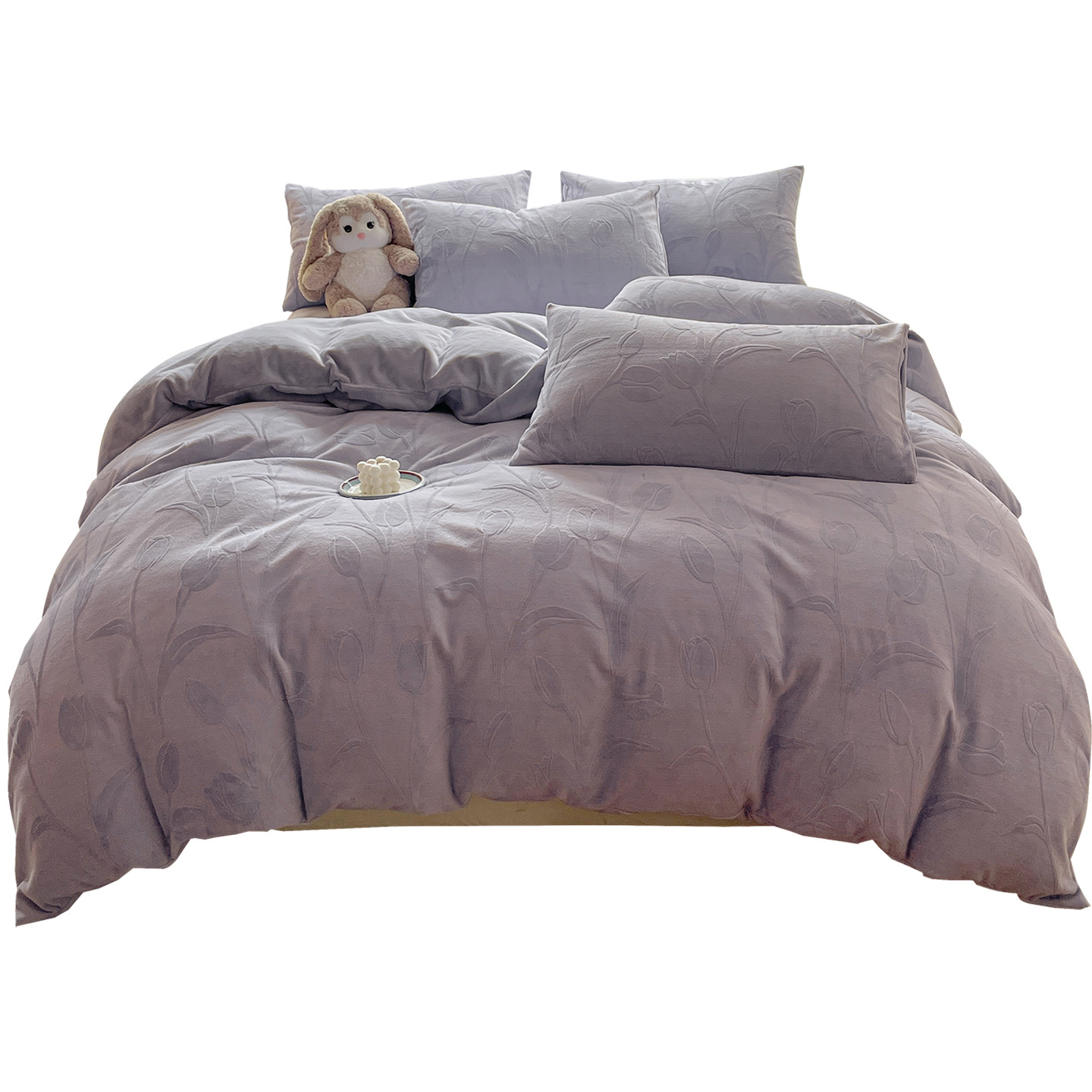 Invierno de invierno tallado de cuatro piezas de cama de coral de invierno de invierno de lana de 2025 nuevo tipo de tela de flanela de cama