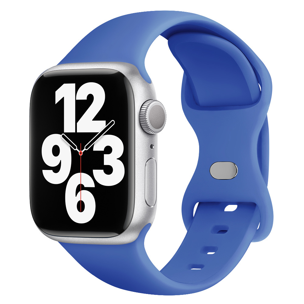 Aplicable AppleWatch Butterfly Buckle Silicone Deportivo correa de reloj Iwatch9876 generación / se inteligente