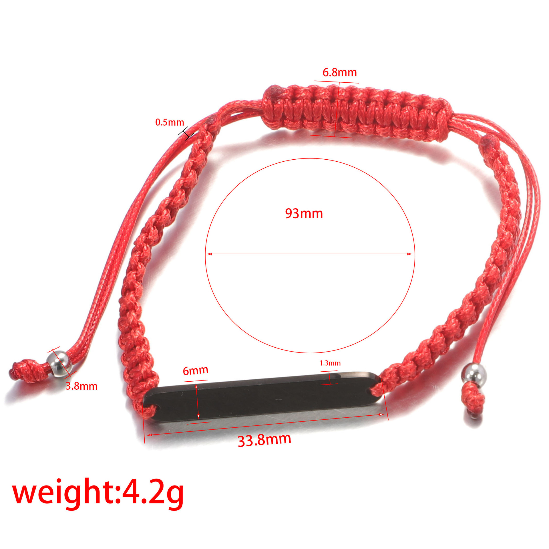 6g Weight Simple Style Heart Shape Crown Rope Cord String String Bracelets Wholesale