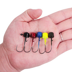 Factory-wholesale NED Lead Head Hooks, NED Soft Lure Floating Worm Hooks, Colorful Bulk Pack of 5, Lure-Ready with Blood Grooves