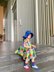 Kids' Colorful Summer Dress for Girls: Strappy Skirt, Children's Wear—Available for Drop Shipping in Sizes 3-8