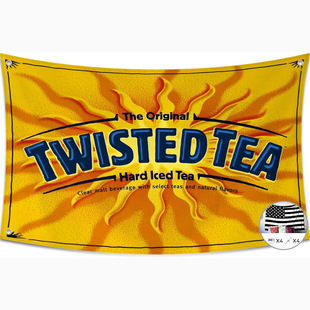 Amazon Cross-Border Supply Twisted Tea Flag 150*90cm Funny Banner Party Decoration Flag