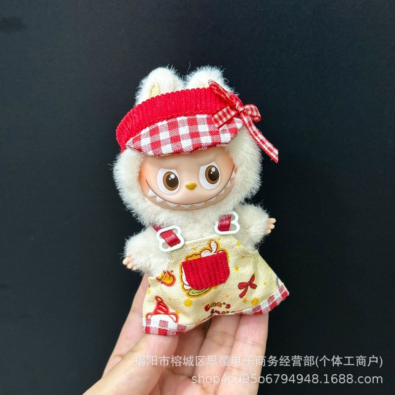 仅衣服适用四代心底密码4.0拉布布娃衣mini版Labubu迷你公仔套装|undefined