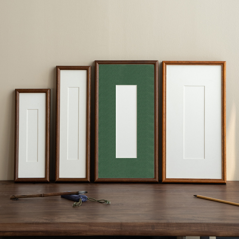 Solid Wood Calligraphy Photo Frame Table Rectangular Empty Frame Blank Word Painting Frame Mounting Custom Size High-End Table