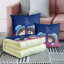 企业logo印制抱枕荷兰绒靠枕沙发靠垫抱枕被批发抱枕毯抱枕套腰靠