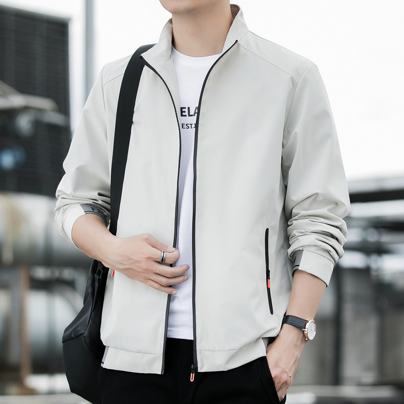 Fashionable new men's spring and autumn jackets, trendy and stylish casual clothes, stand up collar zipper baseball jacket_voghion.com