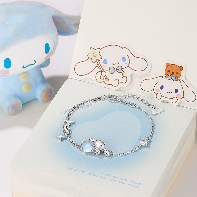 Cinnamoroll Meteor Bracelet Moonstone Cartoon High-Value Aesthetic Ins Niche Design High-End Feel Best Friend Birthday Gift