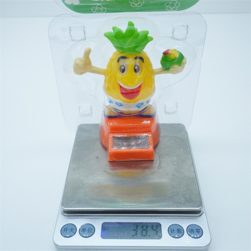 太阳能摆件菠萝头摇头公仔卡通礼物儿童跨境内饰创意内饰汽车用品详情23