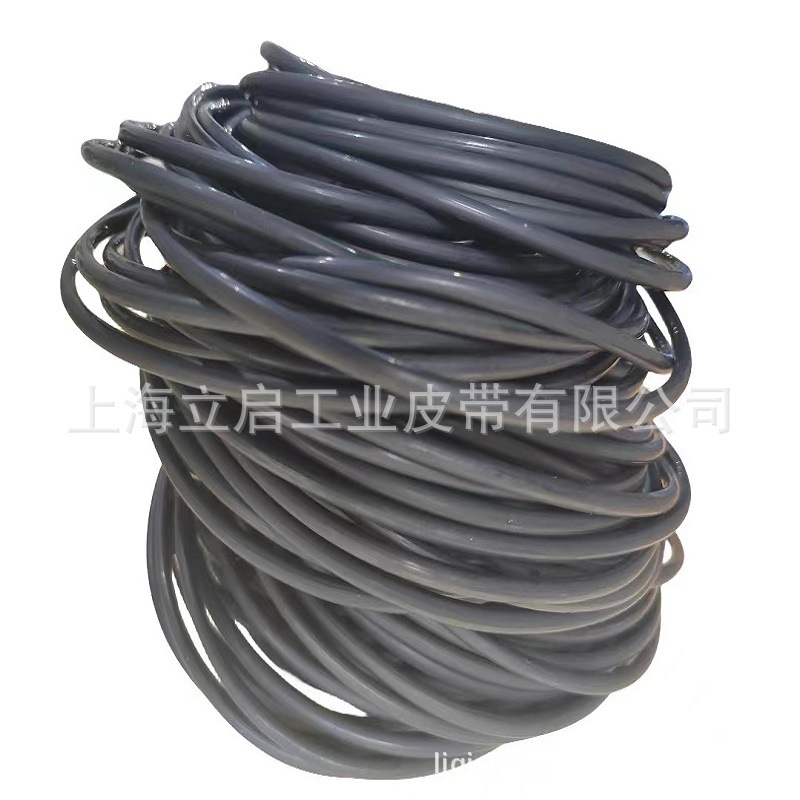 上海立启工业聚氨酯黑色哑光防静电PU圆带  SMT贴片机轨道皮带