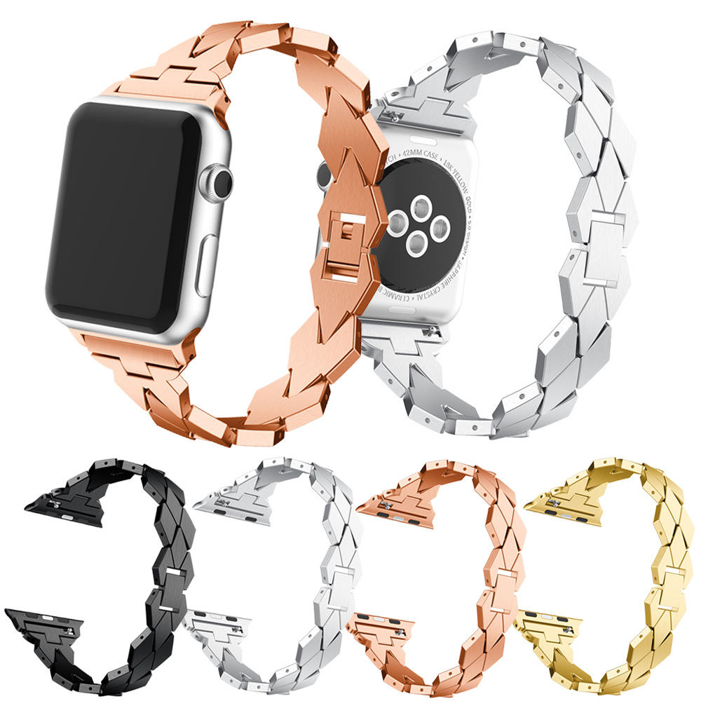 For Apple Watch 6/7/8 Full Series Apple Diamond Metal Apple Watch Strap Chain Wholesale