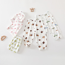 儿童防蚊裤夏季薄款莫代尔夏天裤子小童冰丝长裤婴幼儿宝宝灯笼裤