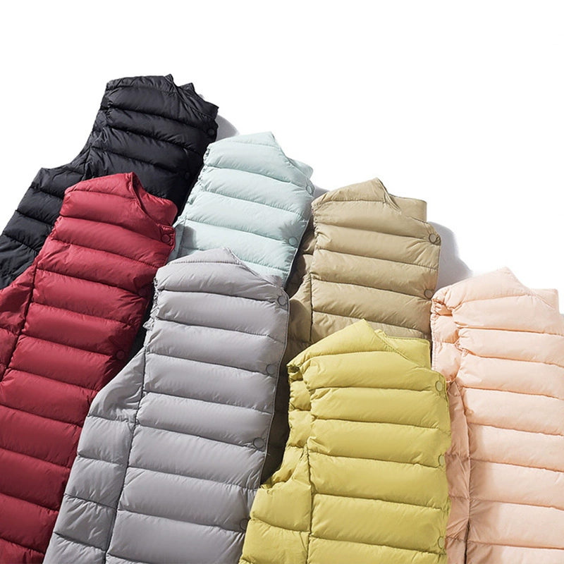 Новинка 2024, легкий пуховик, женский жилет без воротника с подкладкой, большой размер, тонкая поясная верхняя одежда, жилет, теплая куртка