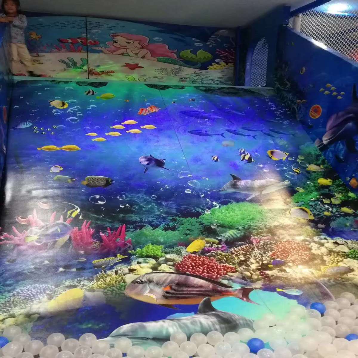 Kindergarten glue cartoon floor kindergarten painted floor cartoon…