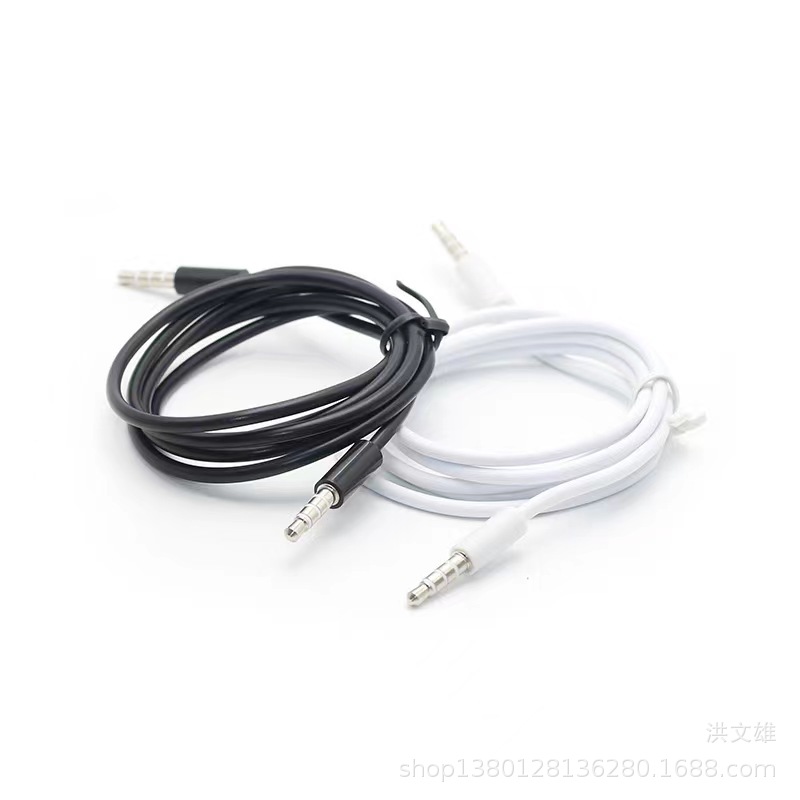 工厂批发音频线AUX汽车连接线 3.5MM车载线 4节4芯录音带麦音响线