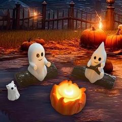 2025 クロスボーダー新製品ハロウィン装飾ホリデーオーナメント工芸品ゴーストキャンプファイヤー LED 発光ナイトライト