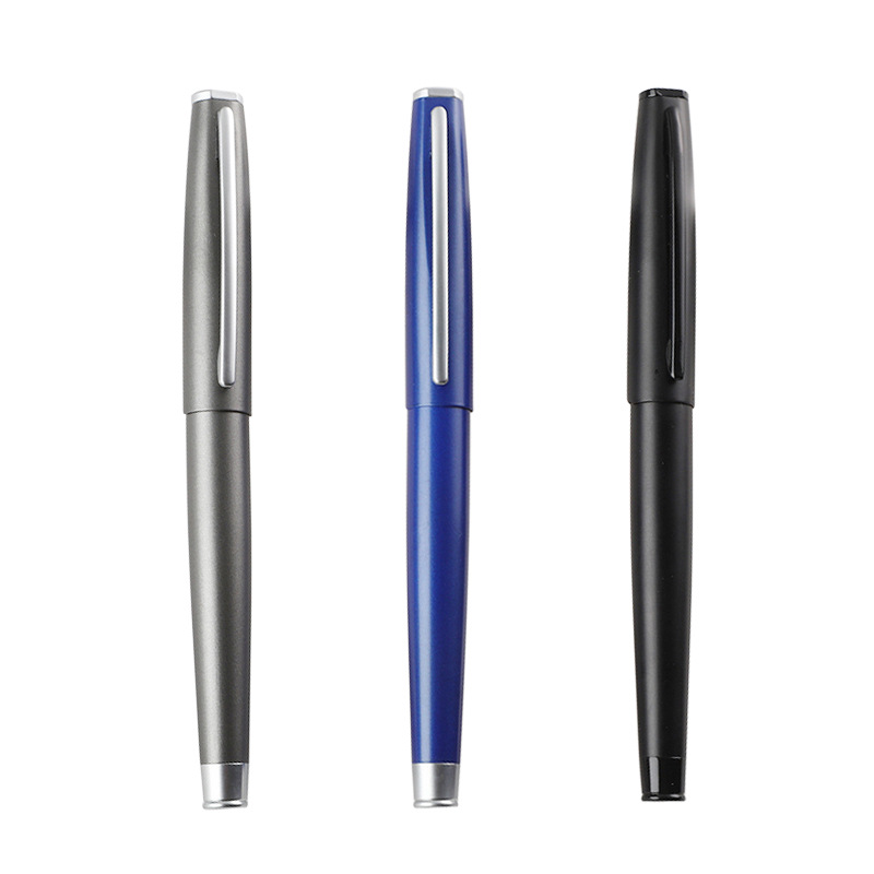 Bolígrafo de firma de metal de alta calidad comercial matte textura polirido bolígrafo neutro negro bolígrafo publicitario regalos grabado