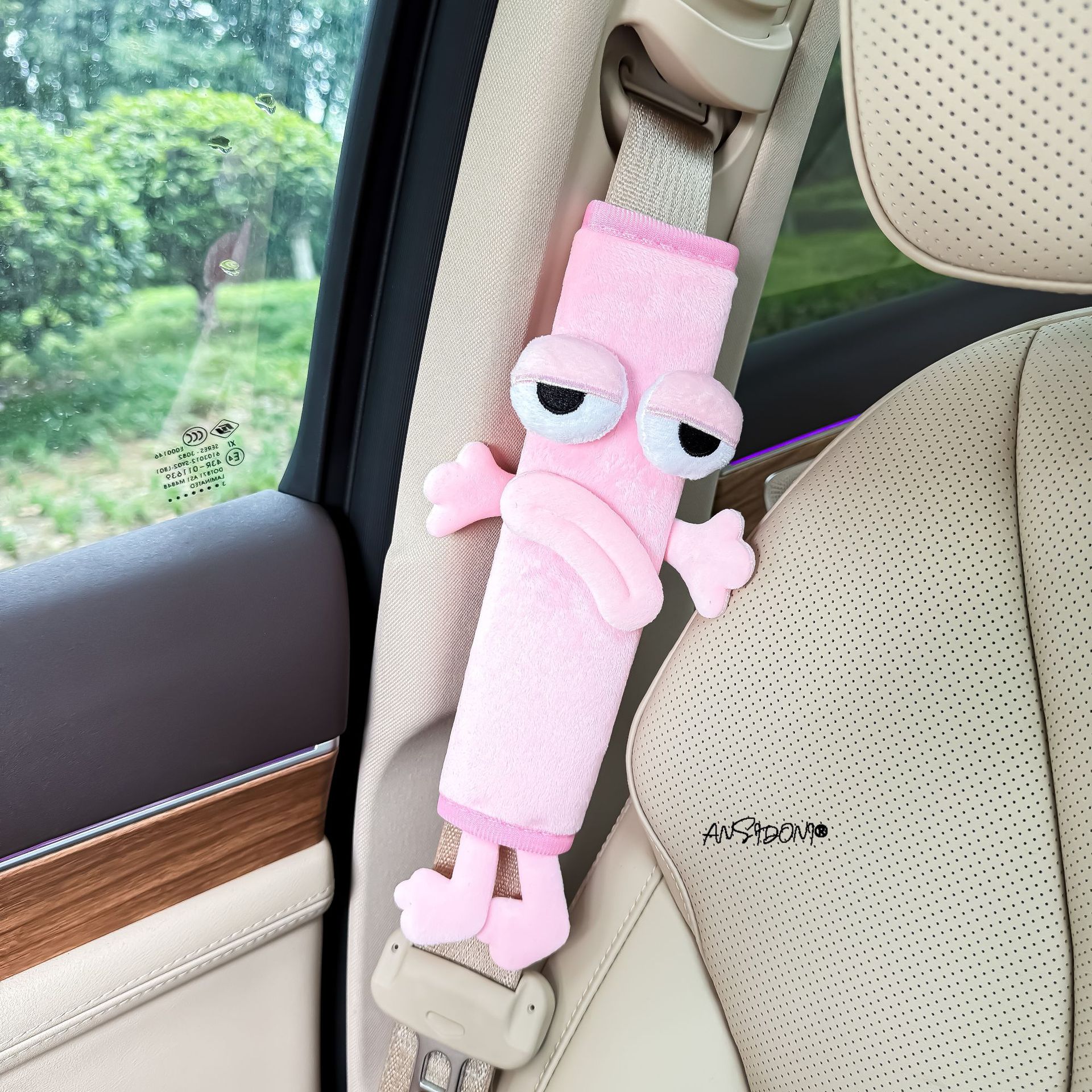 Meo Xiaochairen Car Seat Belt Shoulder Protector Car Seat Belt Decoration Gift for New Car Suitable for All Seasons for Women