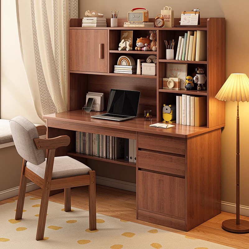 escritorio de computadora de madera maciza estante de libros escritorio de escritorio para estudiantes de secundaria en el dormitorio escritorio escritorio de estudio escritorio de escritorio