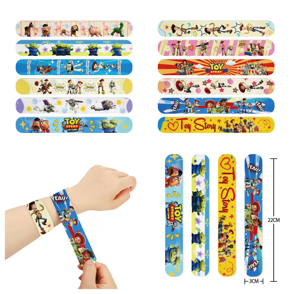 玩具总动员啪啪圈玩具总动员拍拍圈卡通PVC手环动漫拍拍乐手腕带