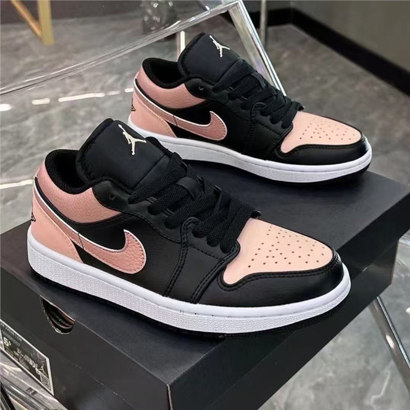 人気の AJ1 黒と紫のつま先ロートップ多用途イン男性と女性のカップルカジュアルキャンパス学生トレンディなスポーツスニーカー aj|undefined