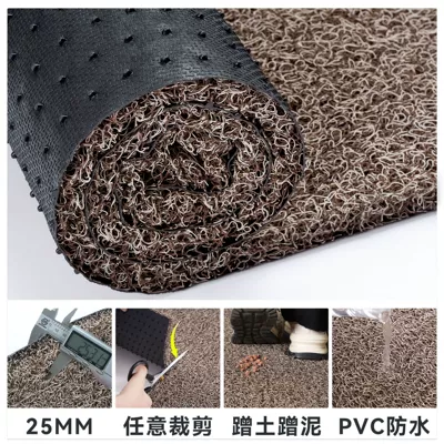 Bottom Thickened Silk Ring Commercial | Avtomobil döşəmə paspasları - m-brown-extra-thick-encryption-25mm-6080cm