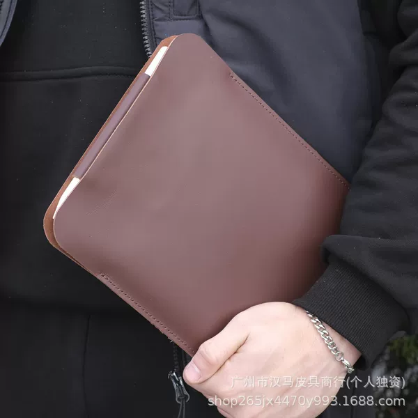 European and American genuine leather laptop bag, tablet bag, iPad protective case
