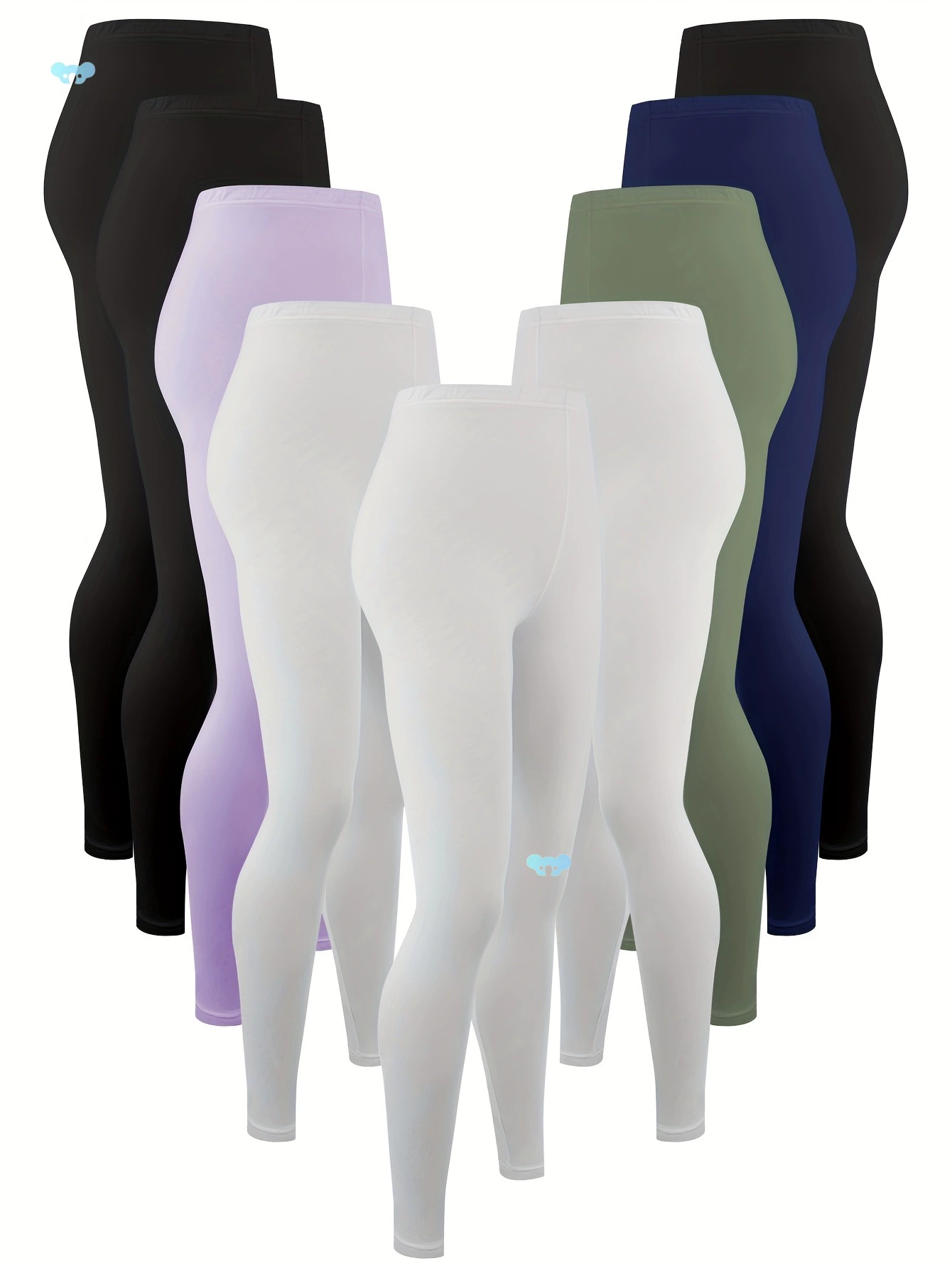 9 шт. женские леггинсы с высокой талией и контролем живота, мягкие эластичные